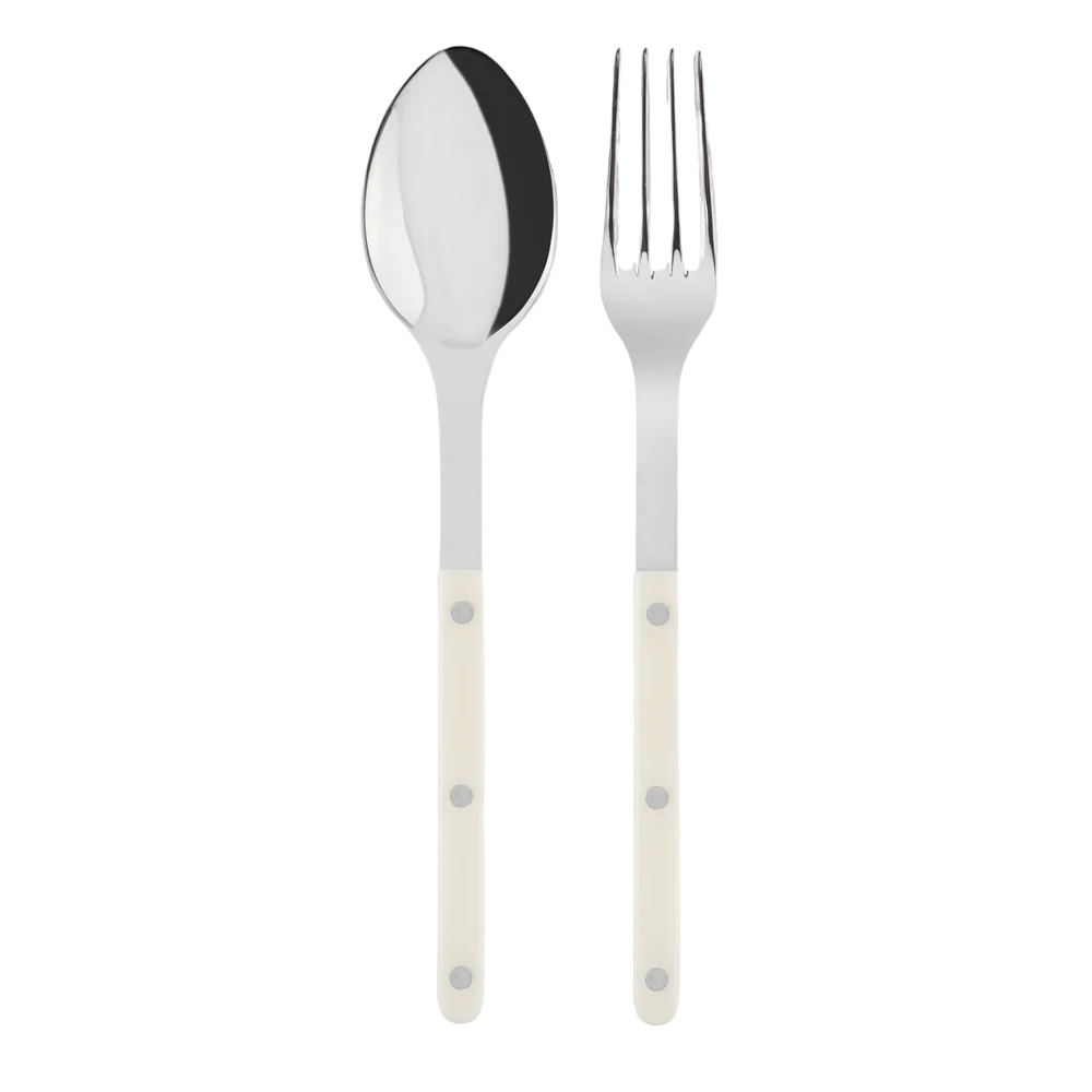 Bistro Shiny Solid, Ivory, Serving Set