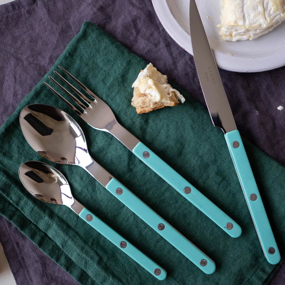 Bistro Shiny Solid, Pastel Green, 4 Piece Cutlery Set