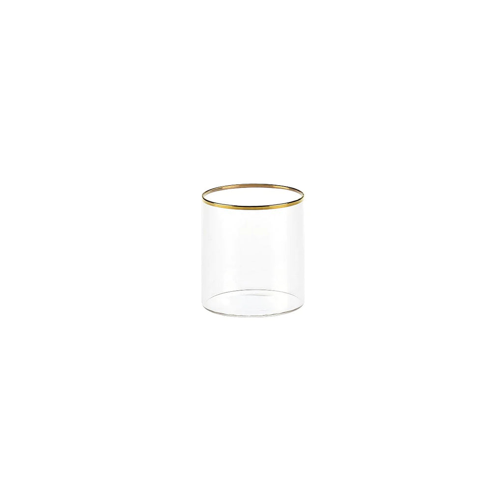 Bitossi Clear Water Glass With Gold Rim