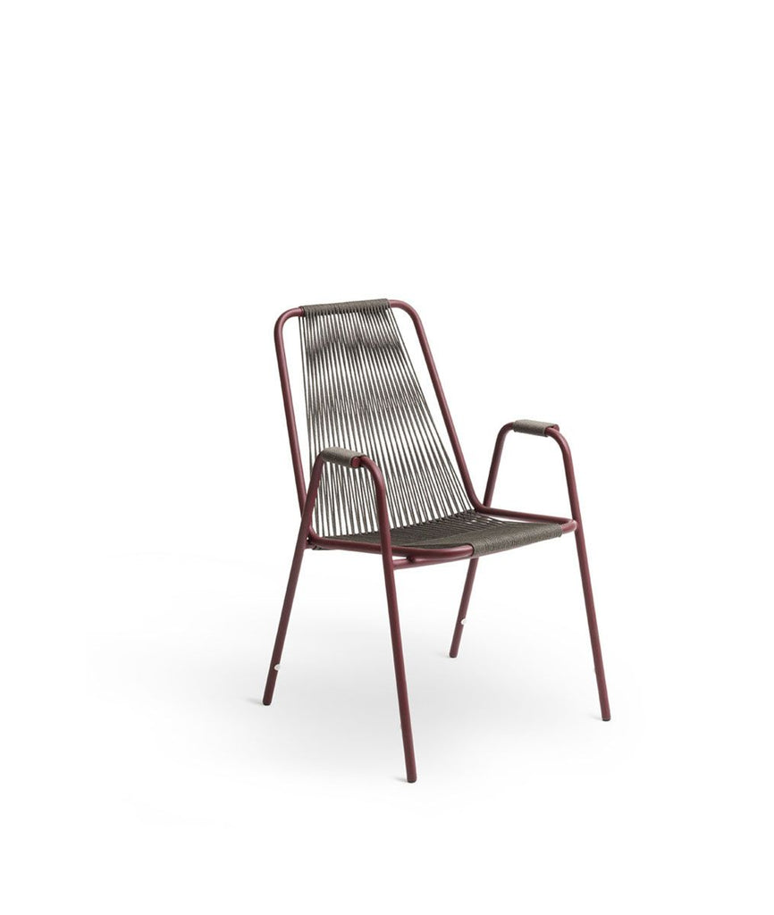 Coco Armchair In Steel And Rope