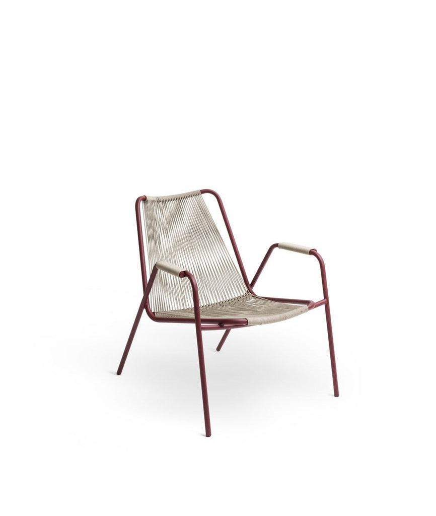 Coco Lounge Armchair In Steel And Rope