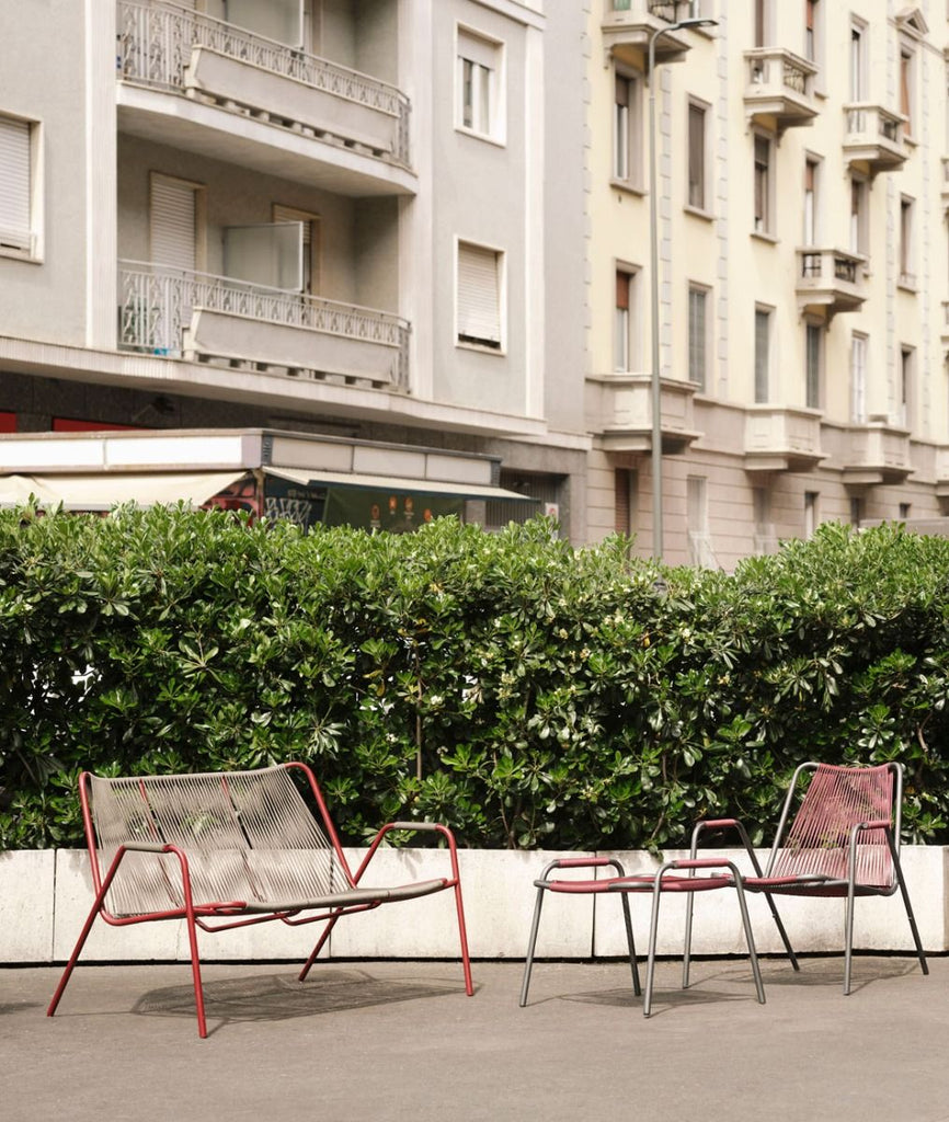 Coco bench in steel and rope