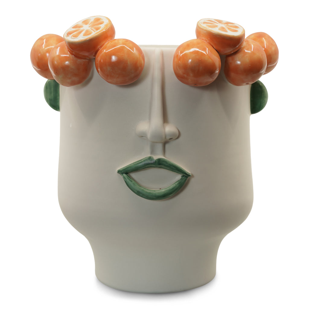 Vanilla Orange Head Vase