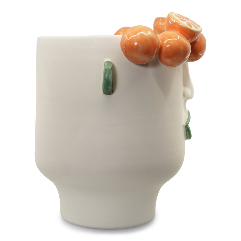 Vanilla Orange Head Vase