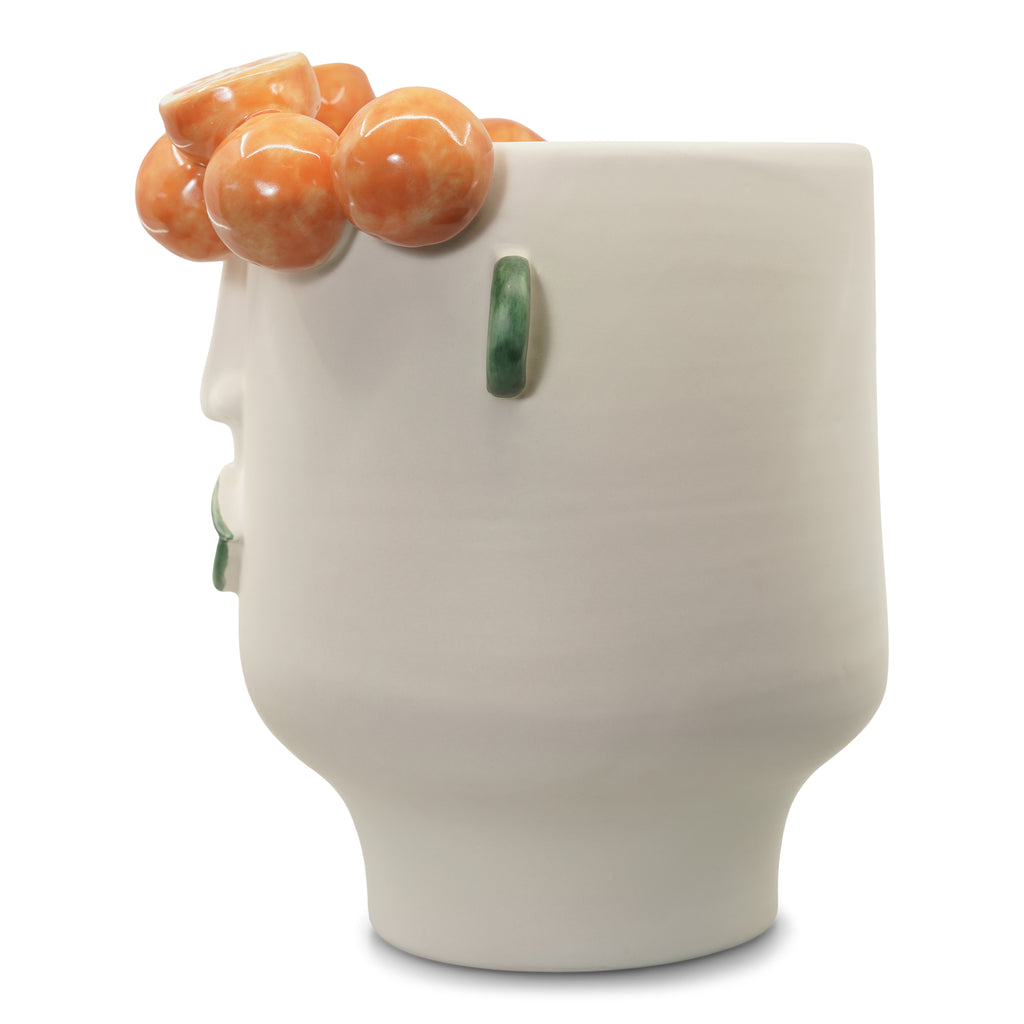 Vanilla Orange Head Vase