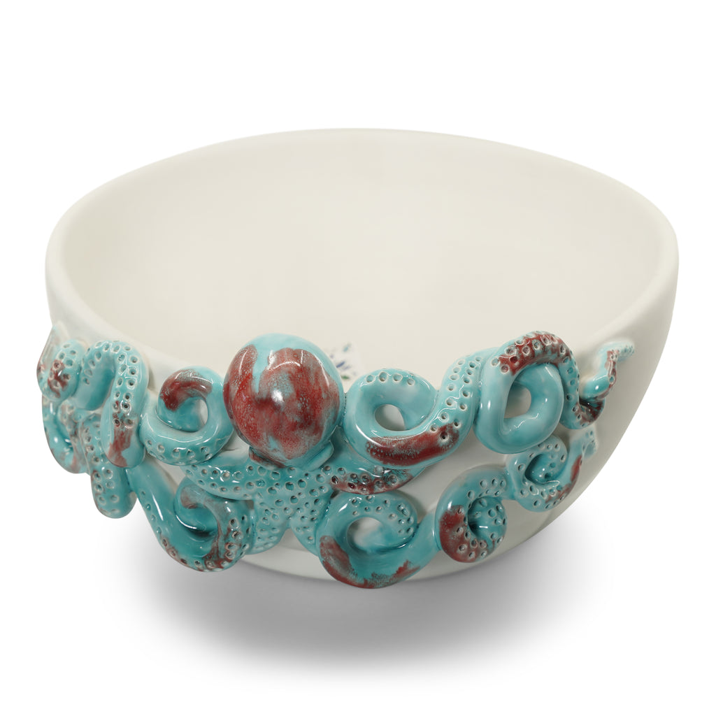 Round Octopus Serving Bowl