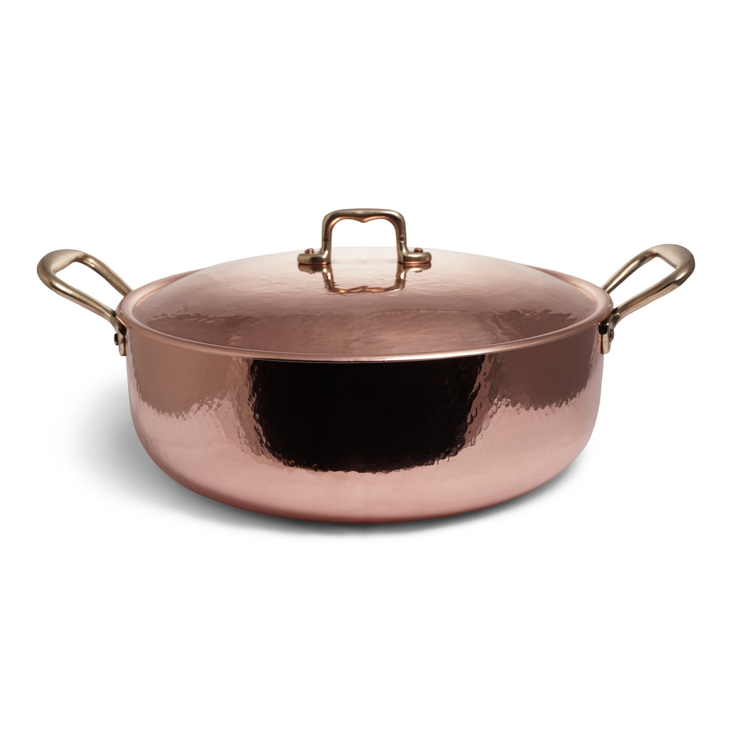 Navarini Rame induction 30cm copper braiser with lid