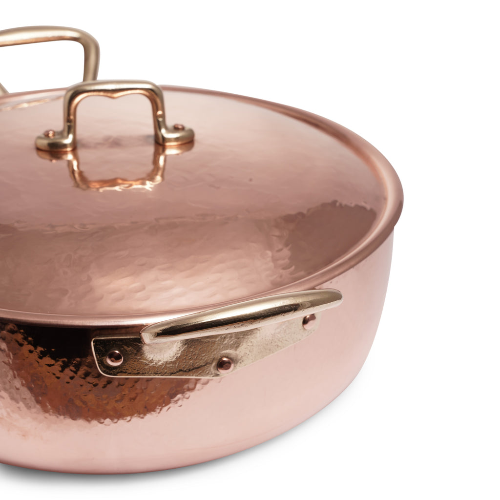 Navarini Rame induction 30cm copper braiser with lid