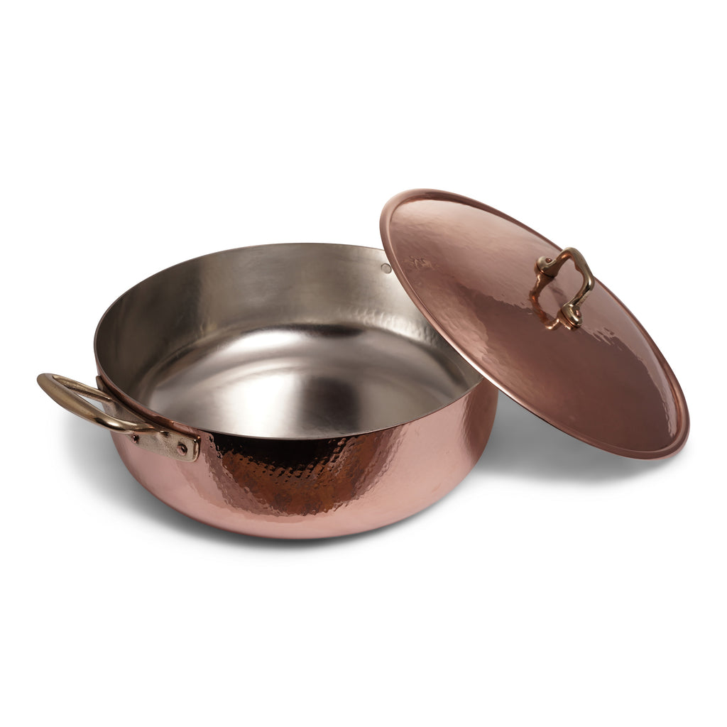 Navarini Rame induction 30cm copper braiser with lid