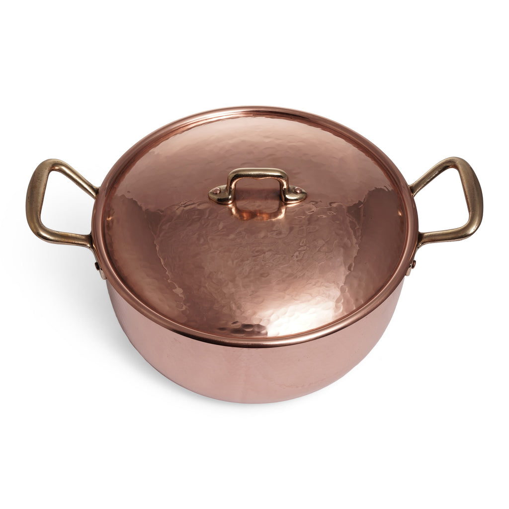 Navarini Rame copper 26cm 2 handled Saucepan With Lid