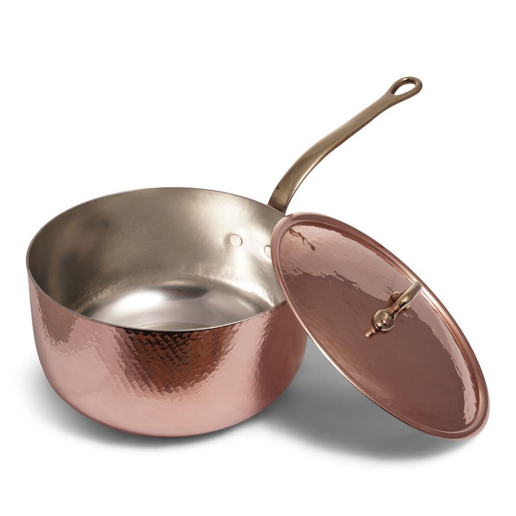 Navarini Rame Copper 1 handle Saucepan With Lid