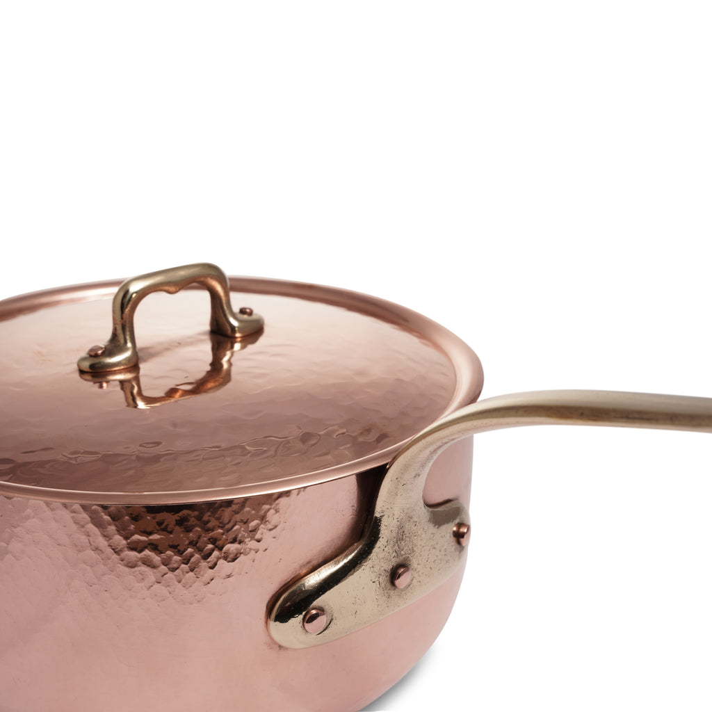 Navarini Rame Copper 1 handle Saucepan With Lid