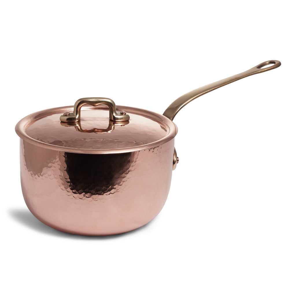 Navarini Rame Copper 1 handle Saucepan With Lid