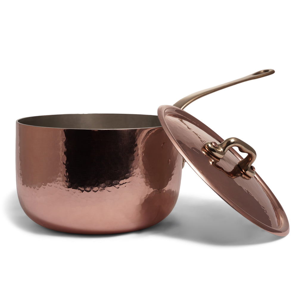 Navarini Rame Copper 1 handle Saucepan With Lid