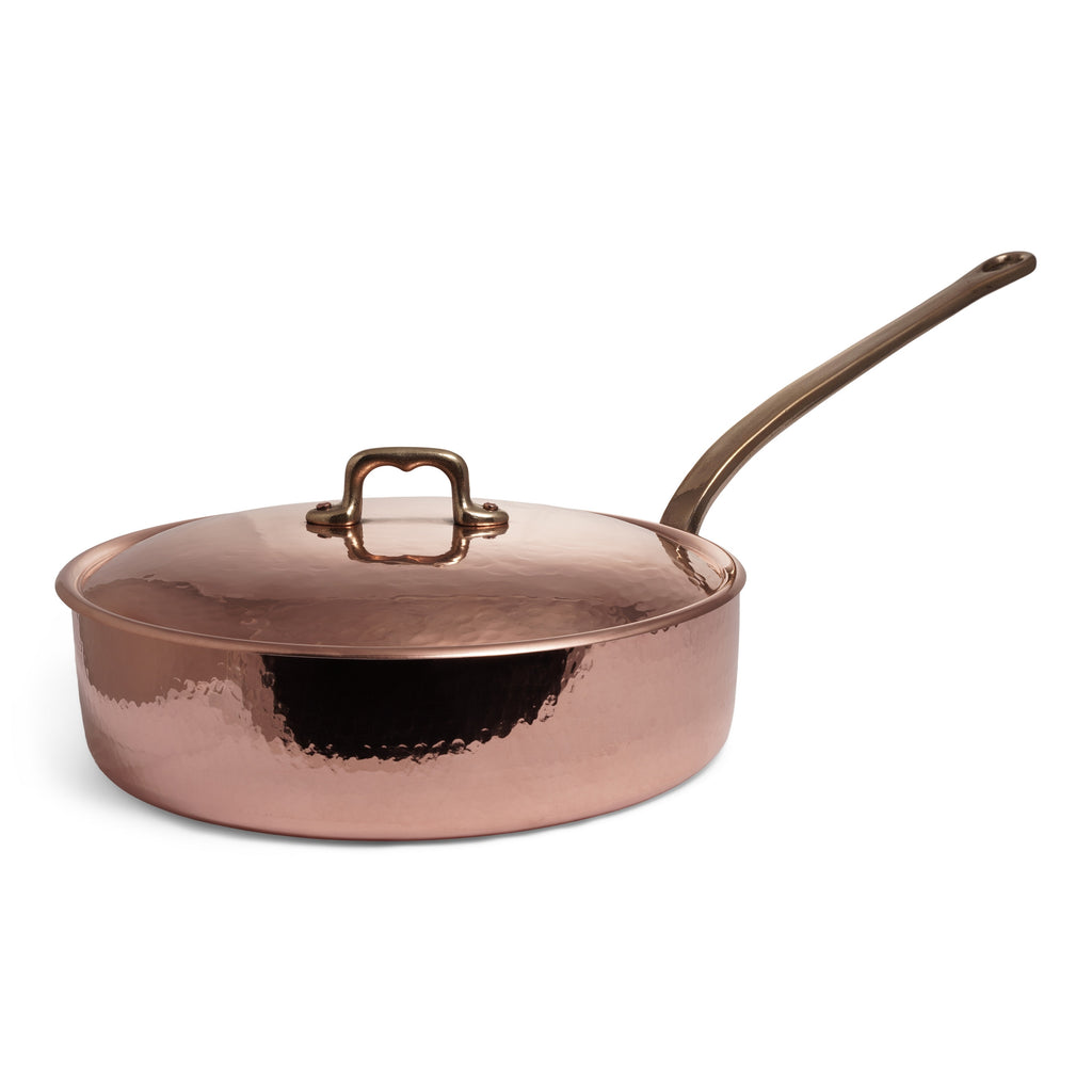 Navarini Rame 26cm Copper Sauté Pan with Copper Lid