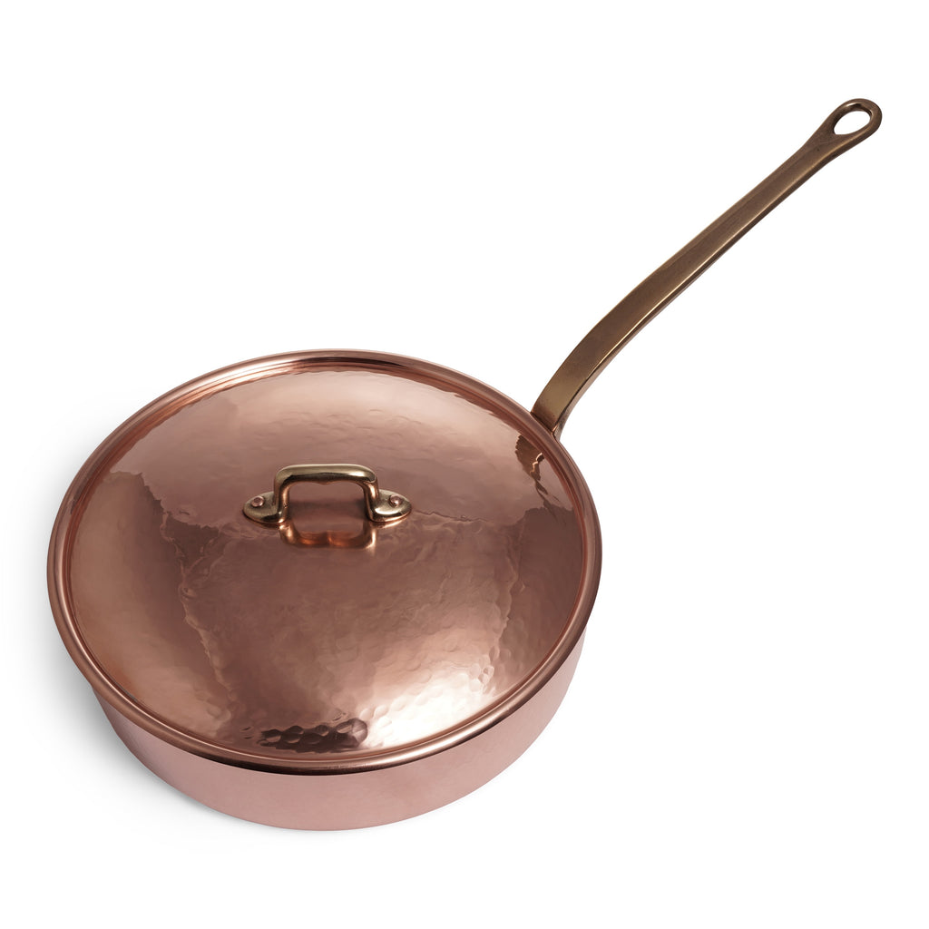 Navarini Rame 26cm Copper Sauté Pan with Copper Lid