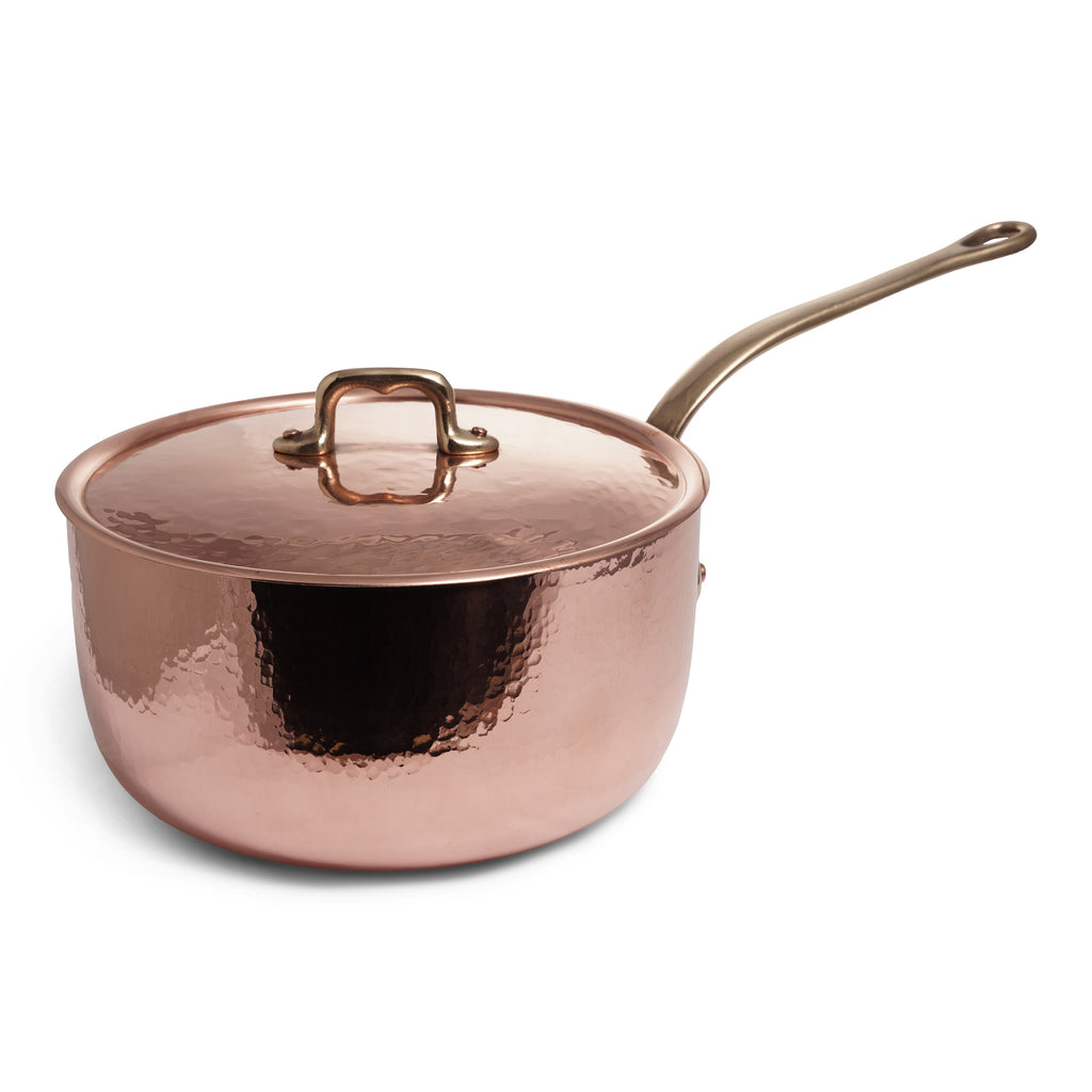 Navarini Rame Induction Copper 22cm Saucepan With Lid