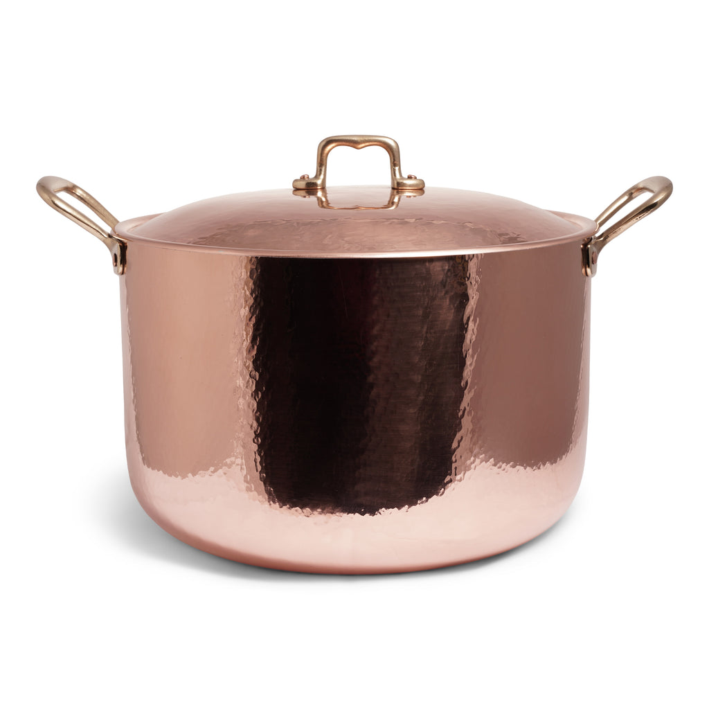 Navarini Rame 30cm Copper Stockpot With Lid