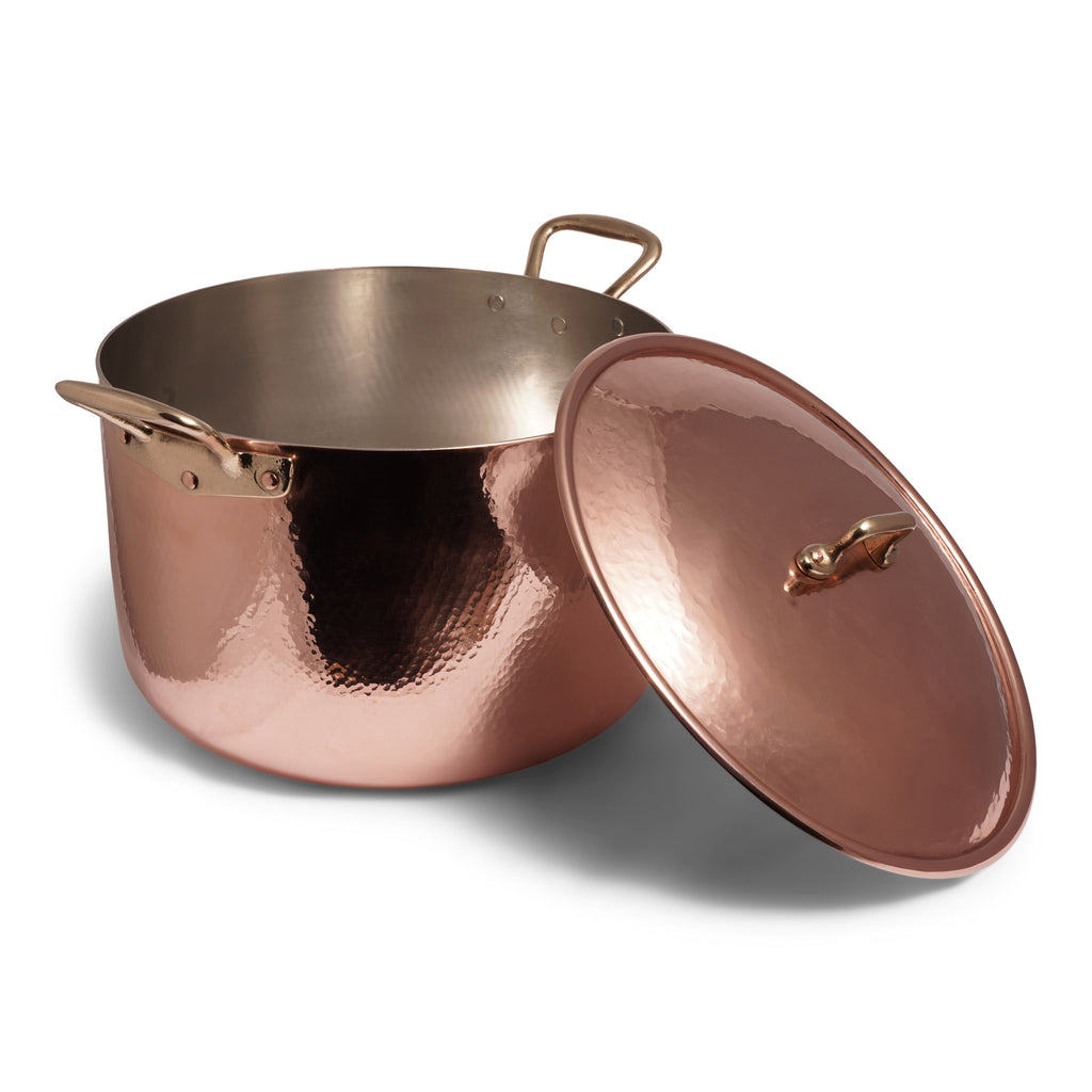 Navarini Rame 30cm Copper Stockpot With Lid