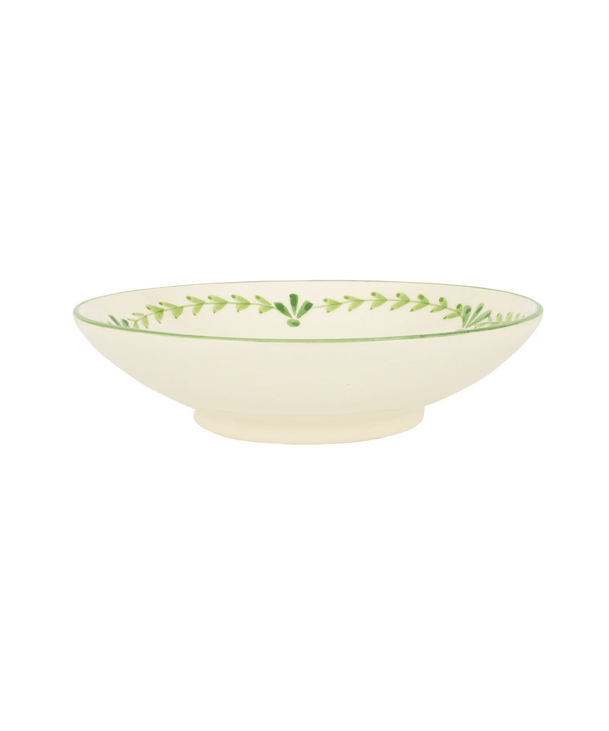 Rebecca Udall Elouise hand painted pasta bowl crockery, sage green