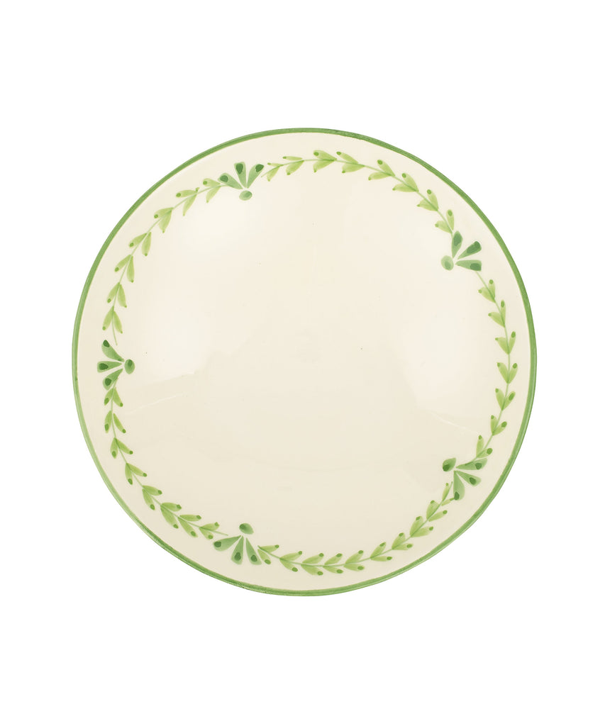 Rebecca Udall Elouise hand painted pasta bowl crockery, sage green