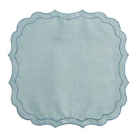 Firenze Antistain Linen Placemat  - Salvia and Delfino (Set of 4)