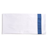 Aida Flat Sheet White/Airforce Blue