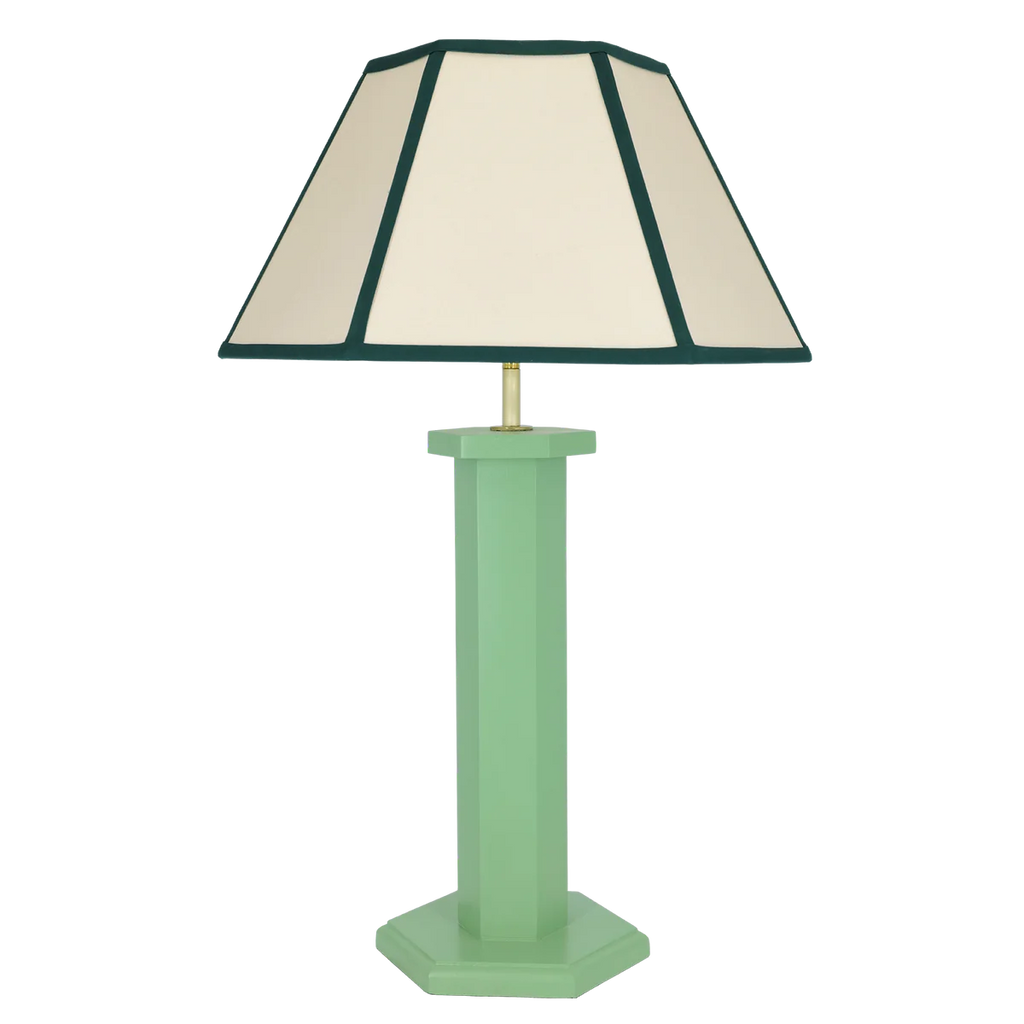 Hexagon Table Lamp - Turtle Green