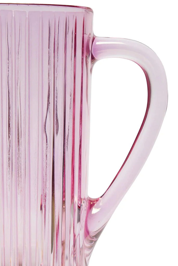 Luisa Beccaria Ridged Pitcher Glass Pink