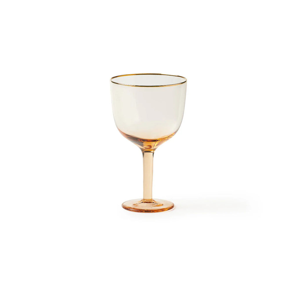 Set of 6 Wine Goblets with Gold Rim – Cipri