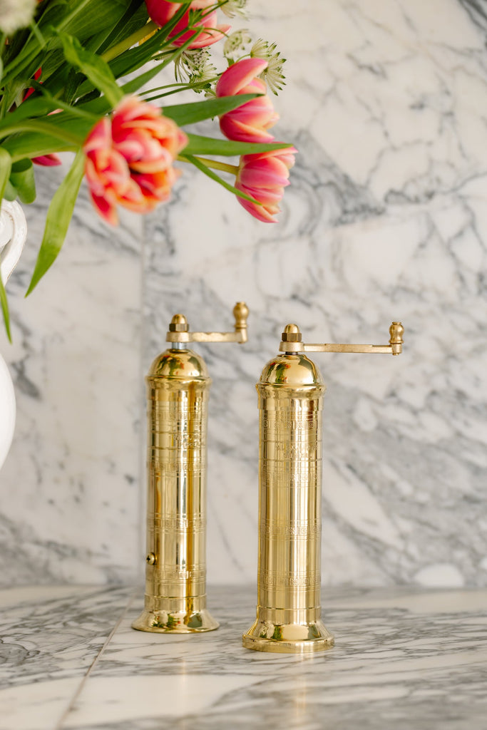 Rebecca Udall brass salt & pepper mill set