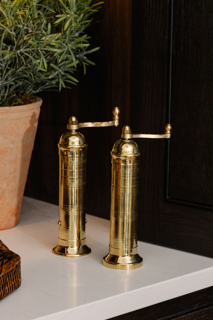 Rebecca Udall brass salt & pepper mill set