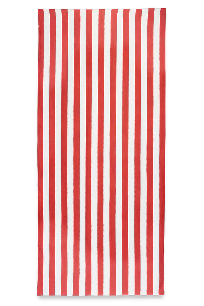 Summerill & Bishop Striped Linen Tablecloth in Red