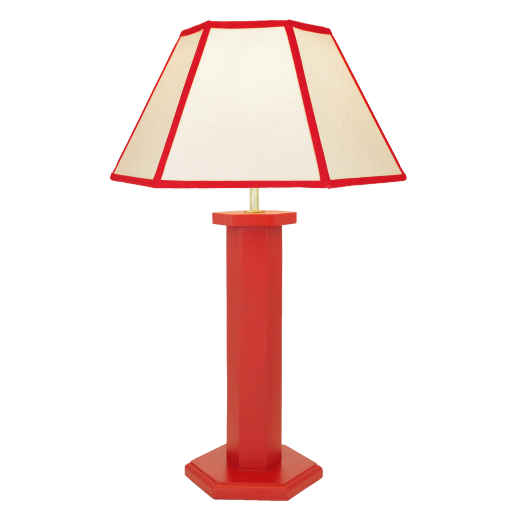 Hexagon Table Lamp - August Red - AUS