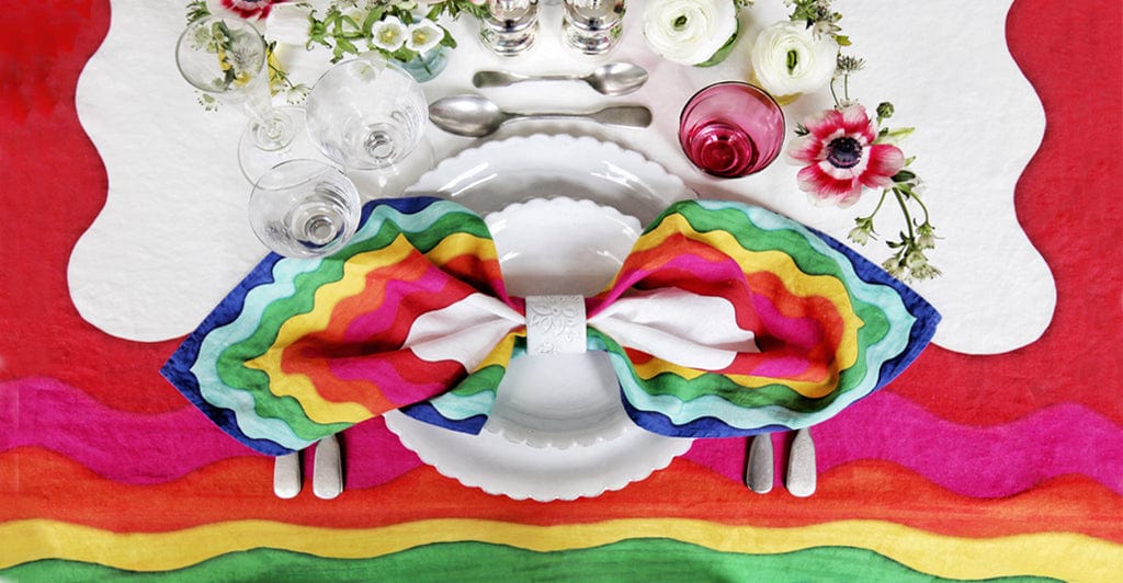 Summerill & Bishop Summer Rainbow Linen Napkins