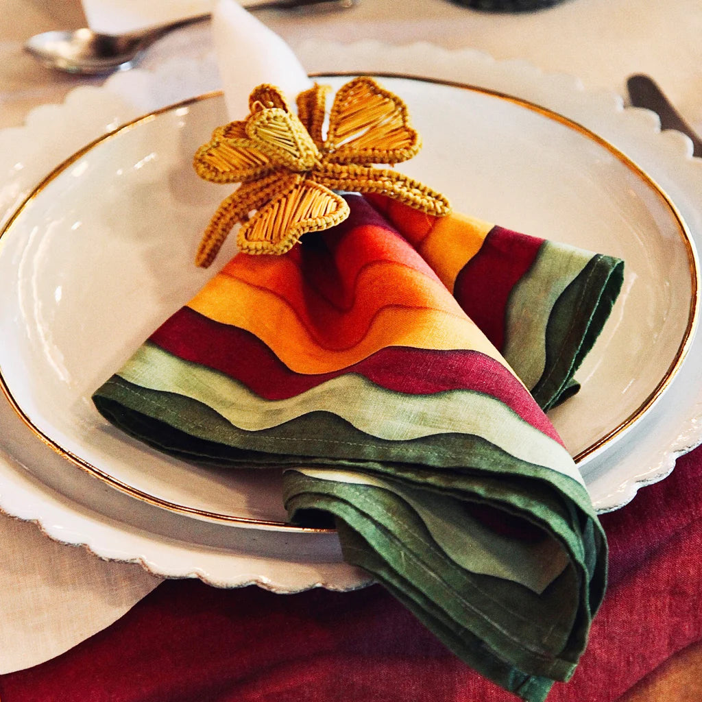 Summerill & Bishop Winter Rainbow Linen Napkins