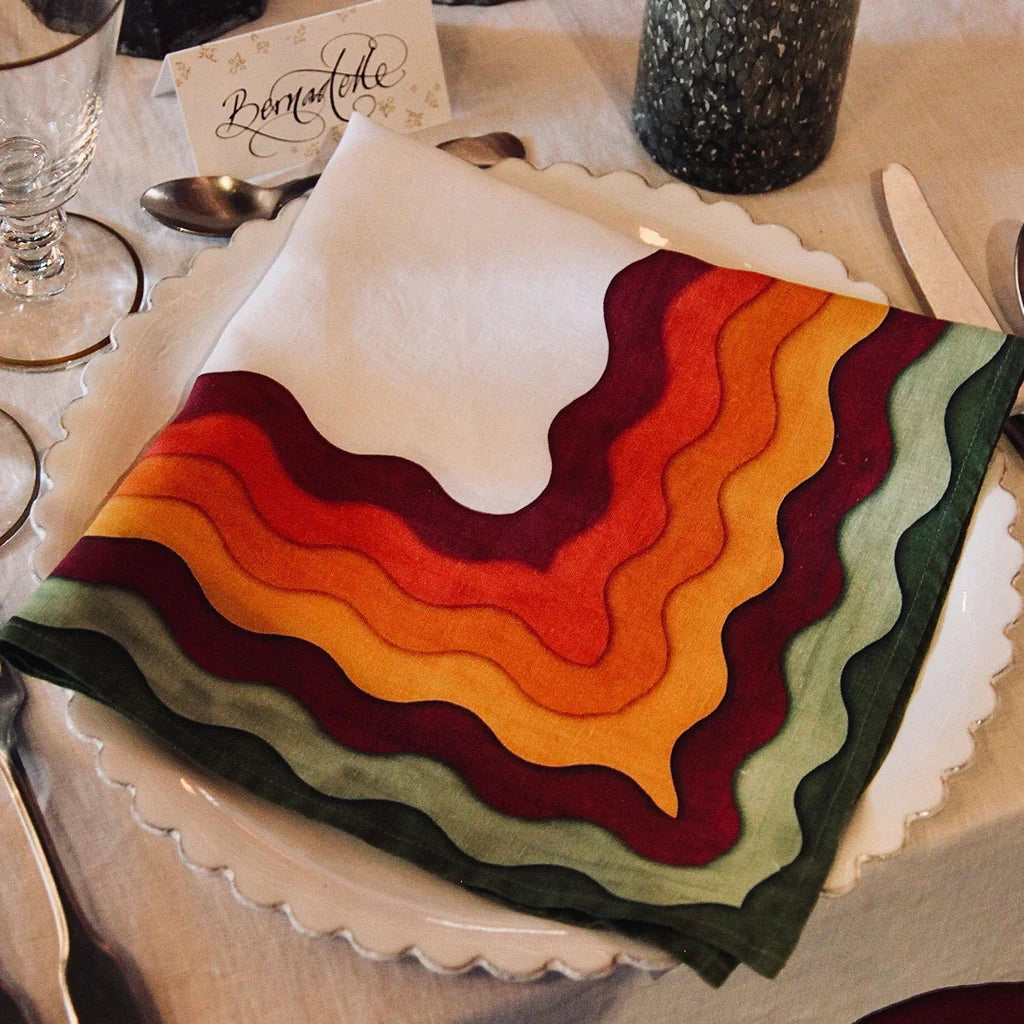 Summerill & Bishop Winter Rainbow Linen Napkins