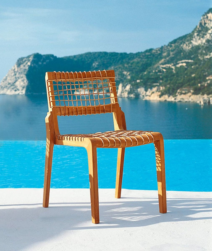 Synthesis Chair In Teak And Waprolace