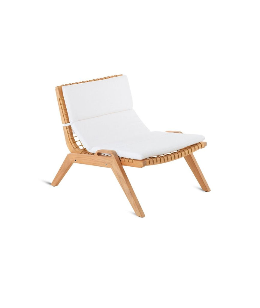 Synthesis Stackable Lounge Armchair In Teak And Waprolace