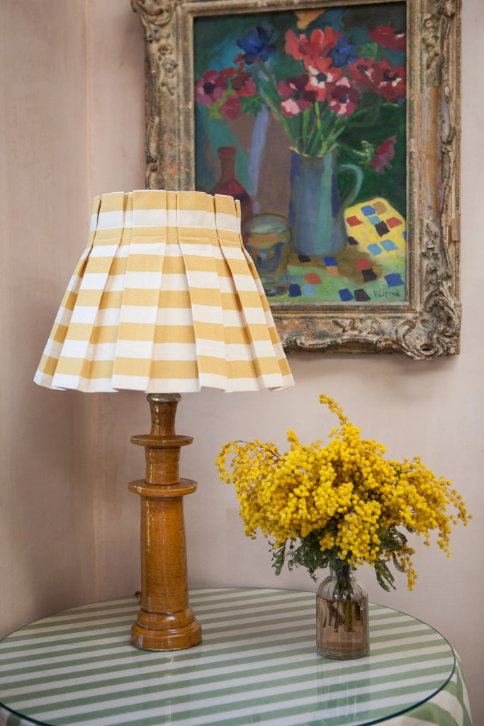 Tangier Stripes Lamp Shade, Mustard