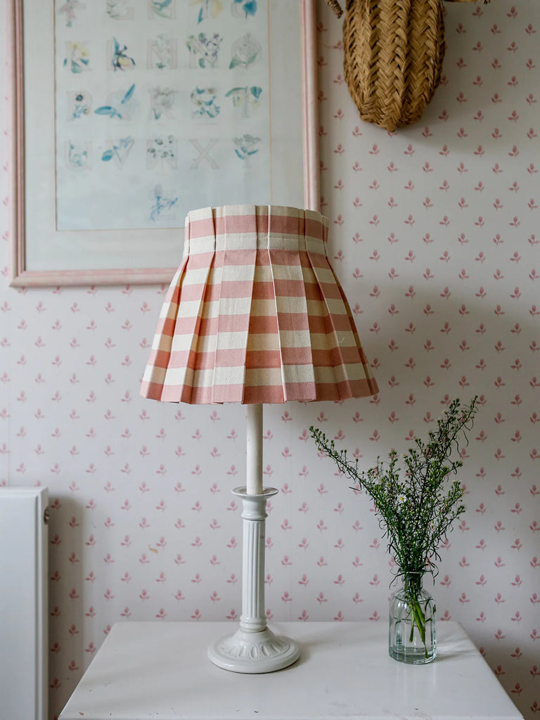 Tangier Stripes Lamp Shade, Rhubarb