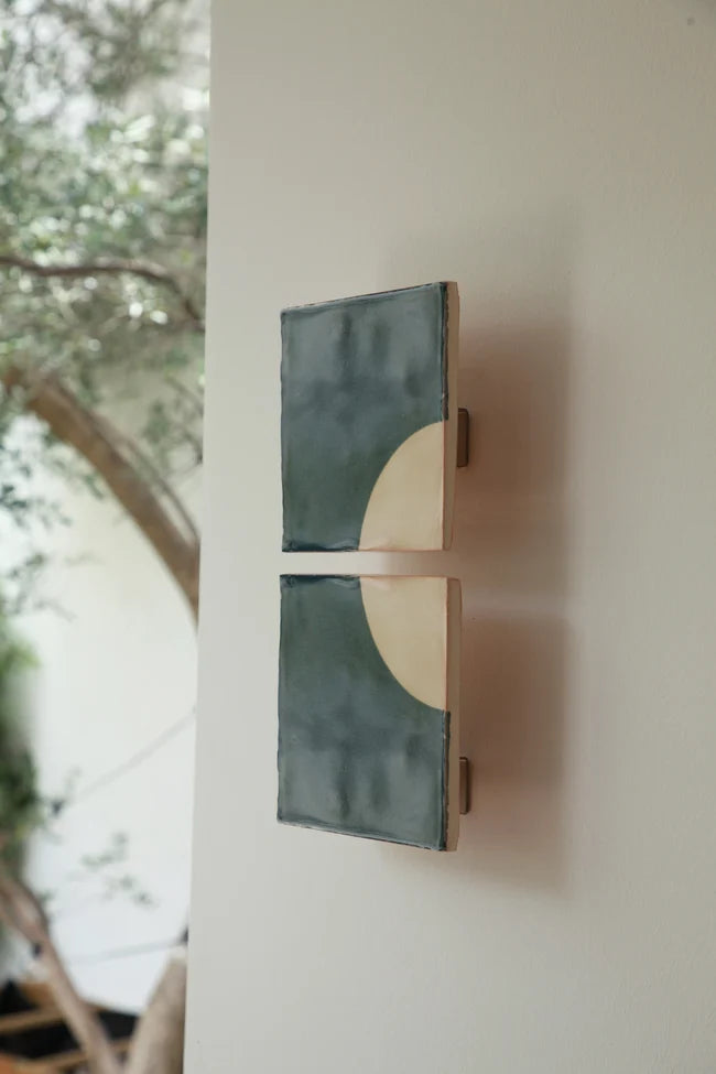 Tiles Moon B Ceramic Wall Light