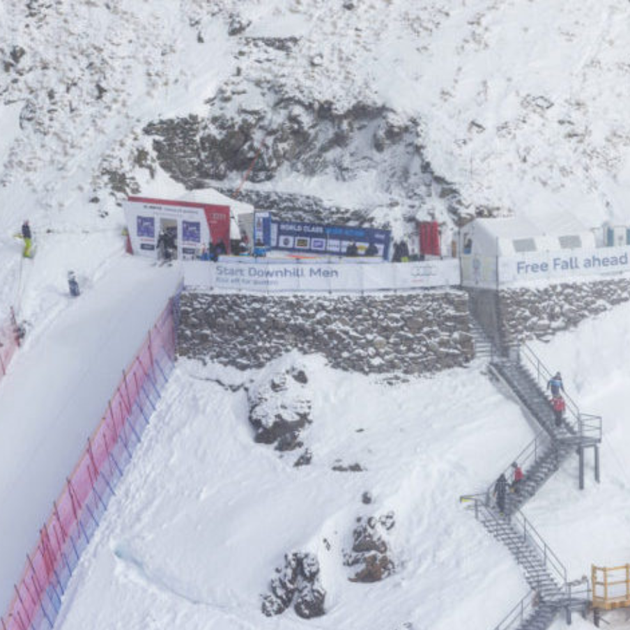 FIS 2017 Ski Race Downhill Start also known as "the Free Fall" as racers describe the sensation of falling through air. Source: Vail Daily