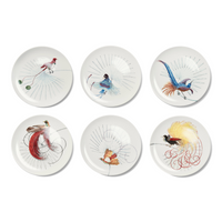 Birds of Paradise White Dinner Plate Collection