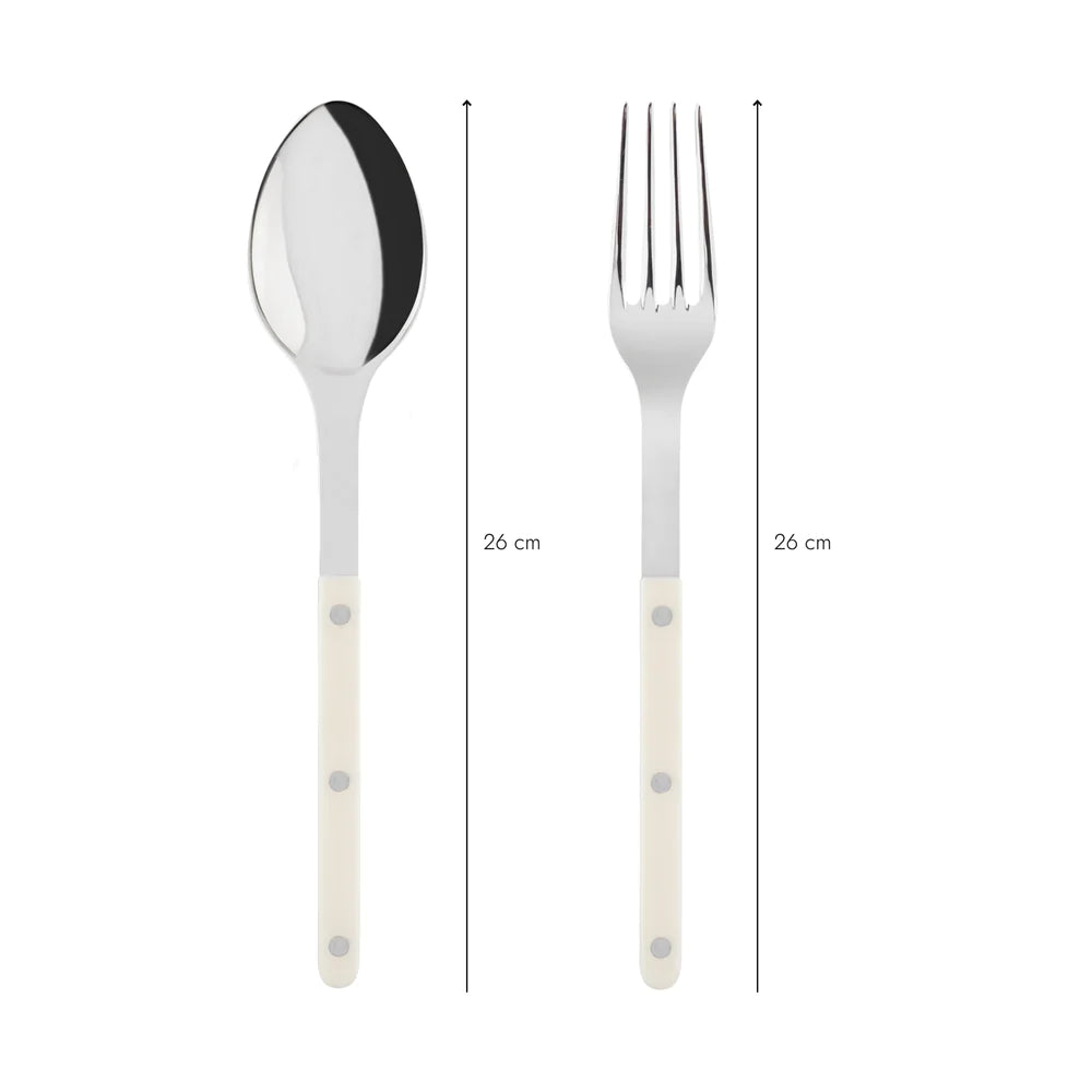 Bistro Shiny Solid, Ivory, Serving Set