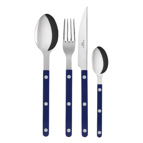 Bistro Shiny Solid, Navy Blue, 4 Piece Cutlery Set