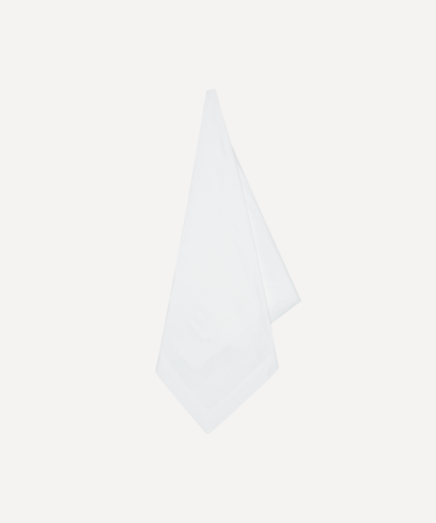 Rebecca Udall Classic white mitred linen dinner napkin